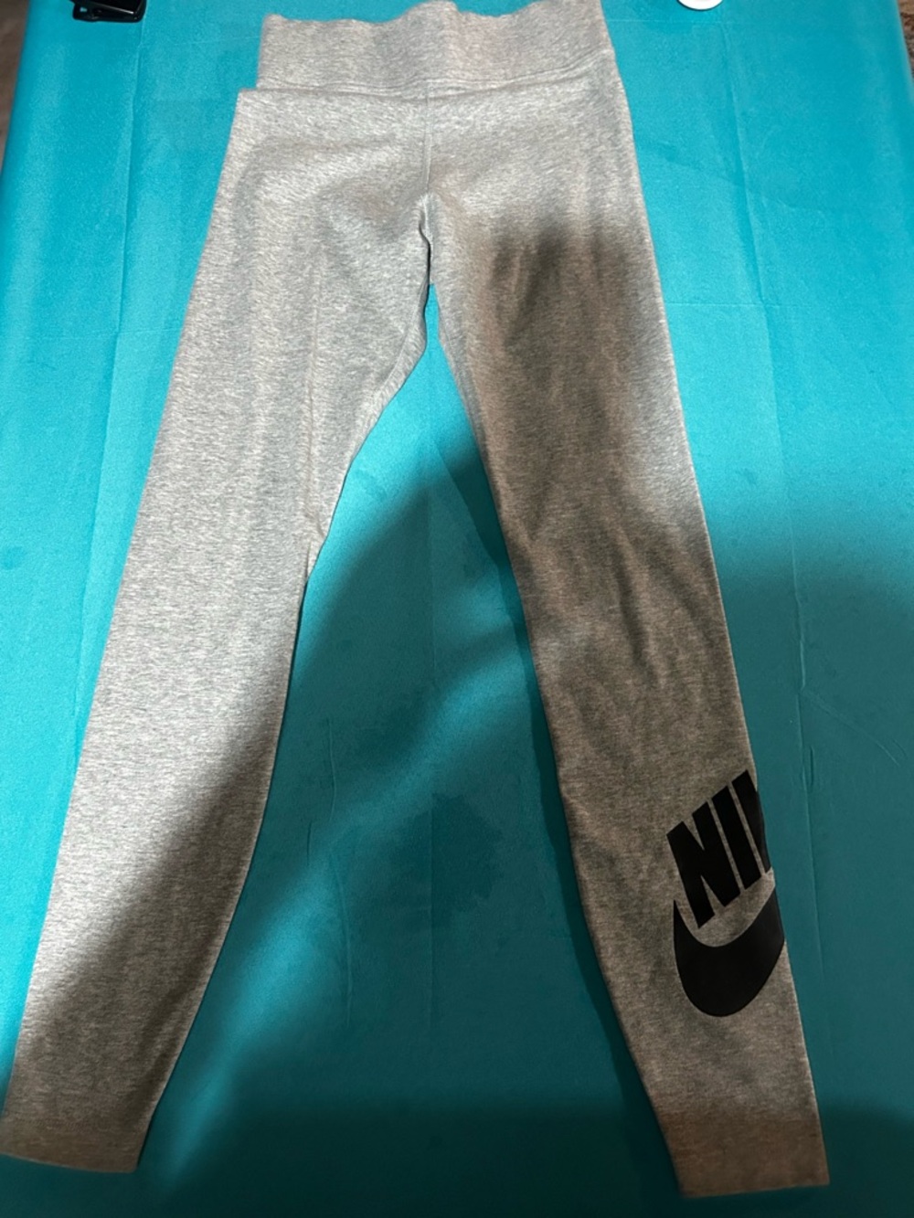 Nike Grey Leggings with Black Logo
